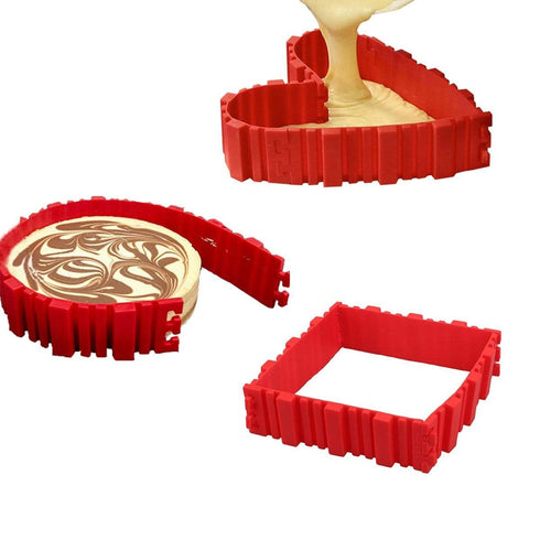 AussieSuperStore Homeware Supplies Non-Stick Flexible Silicone Bottomless Baking Cake Tin Tray Bake Snakes x 4 NonStick Flexible Silicone Bottomless Baking Cake Tin Tray Bake Snakes CBBAKESNAKE